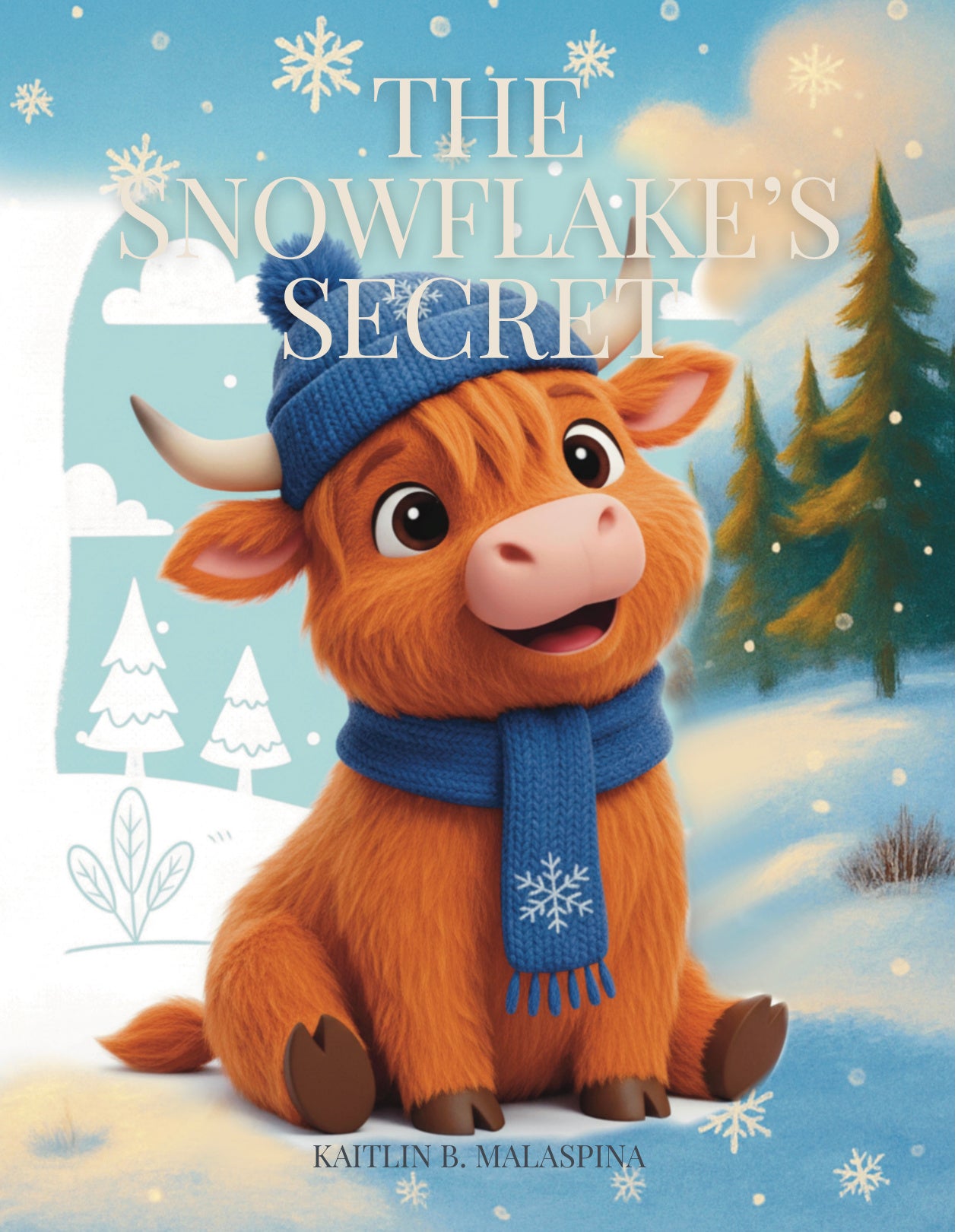 Calum the Highland cow storybook cover, free printable picture book about staying calm