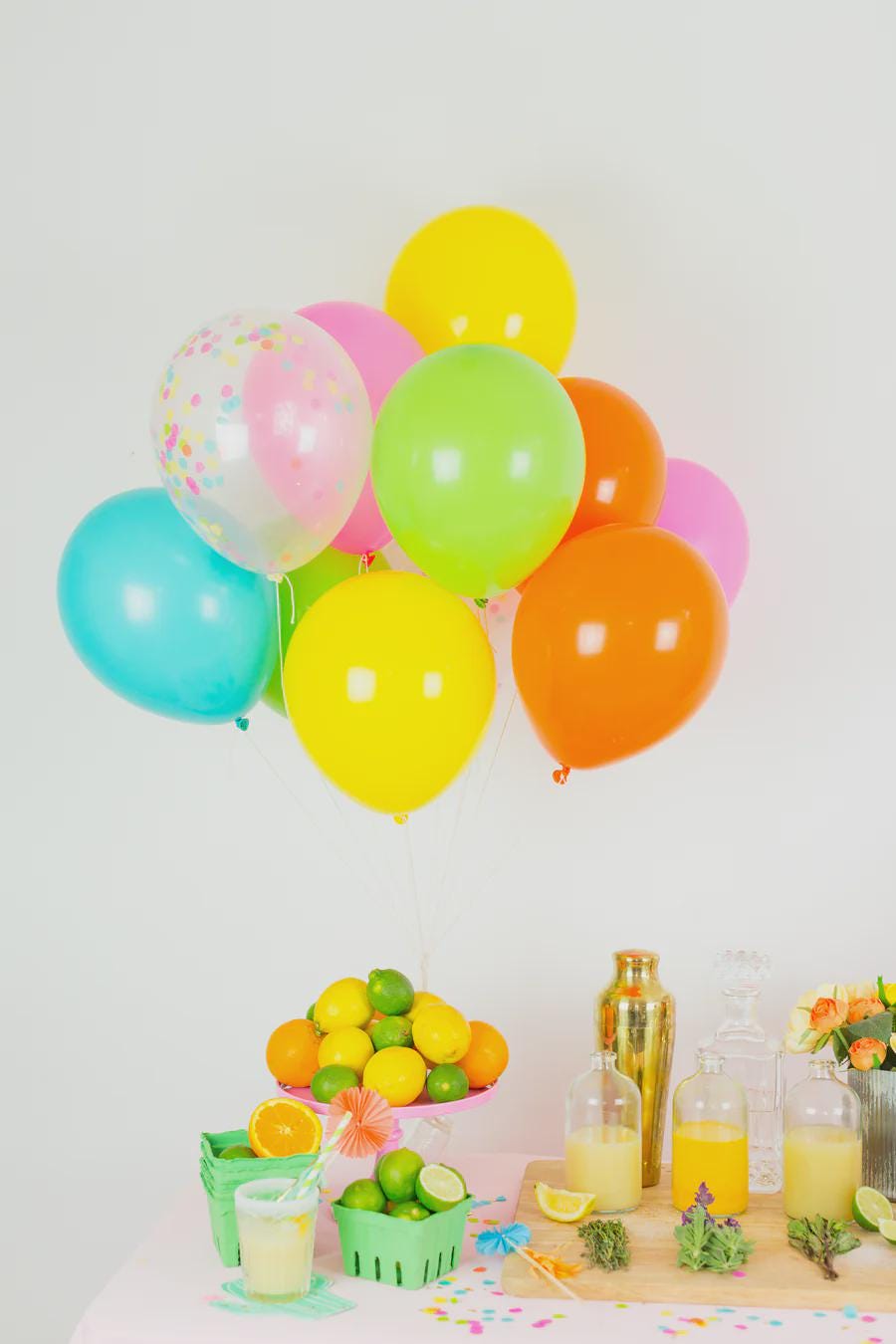 Fiesta Balloon Set: Biodegradable Latex Balloons with Confetti (12 Pack, 11")