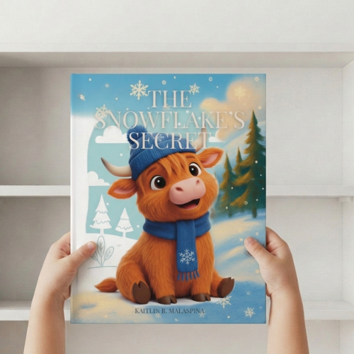 Calum the Highland cow storybook cover, free printable picture book about staying calm