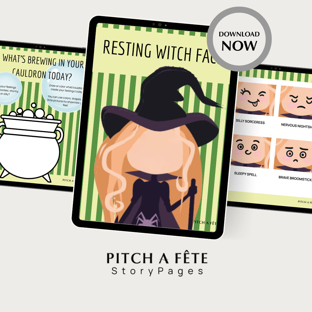 Resting Witch Face StoryPages Emotional-Wellness Printable
