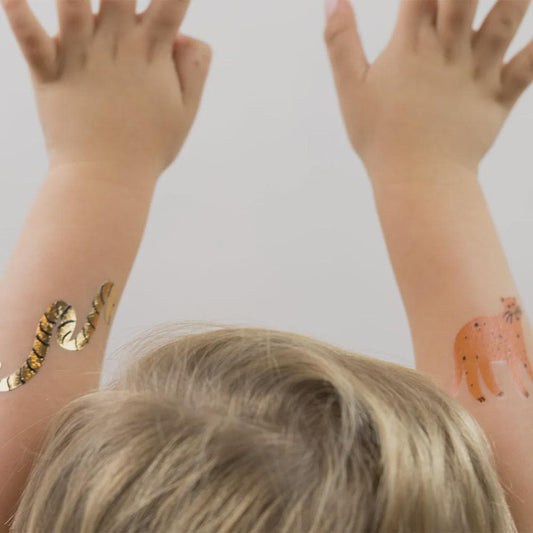 Into the Wild animal tattoos for jungle party favors