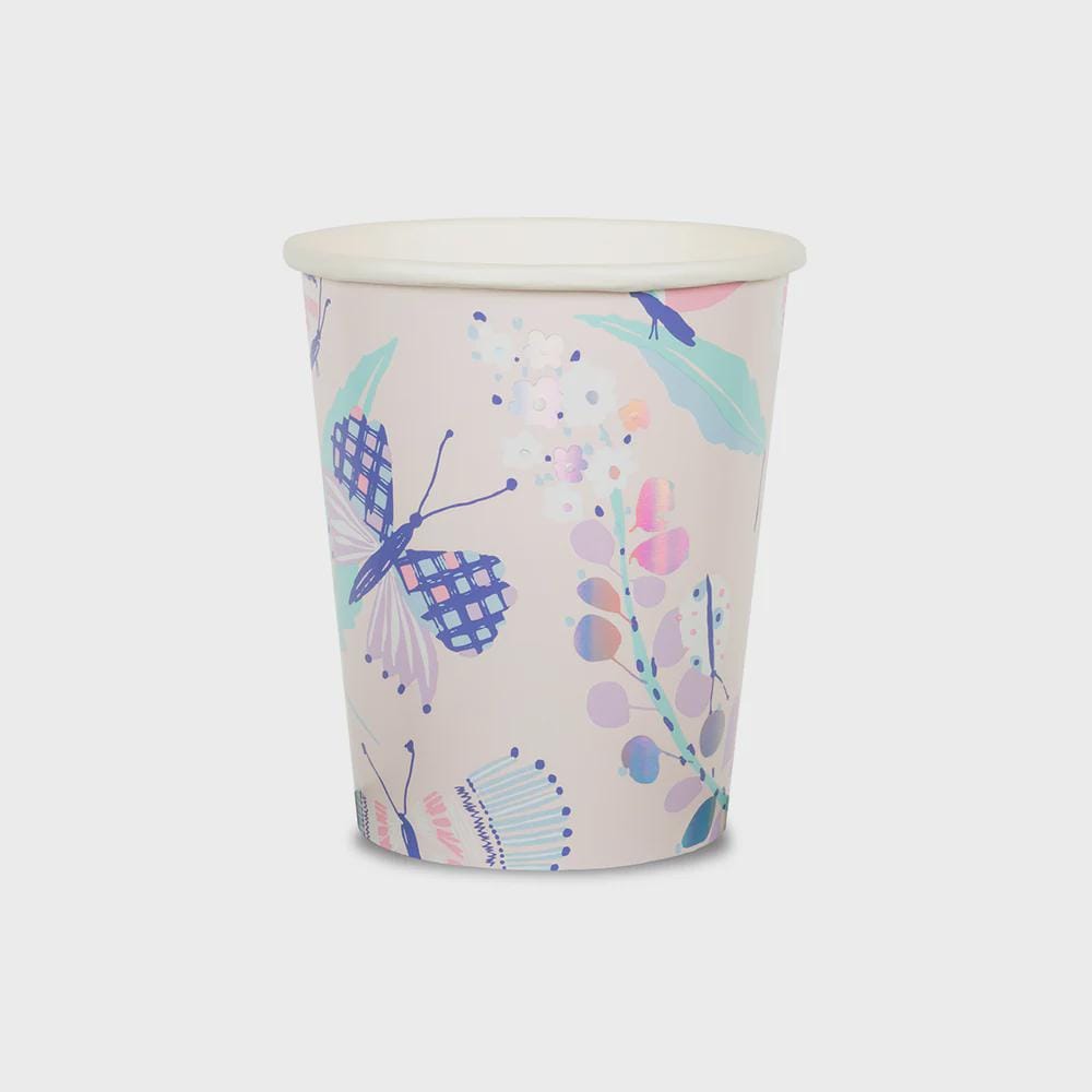 pastel butterfly cups