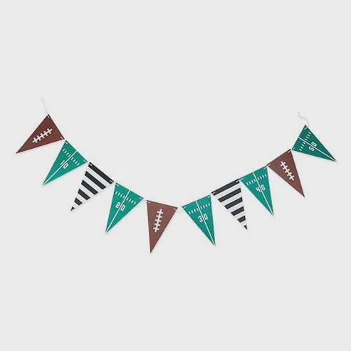 Football Party Banner: Tailgate Pennant Garland for Game Day