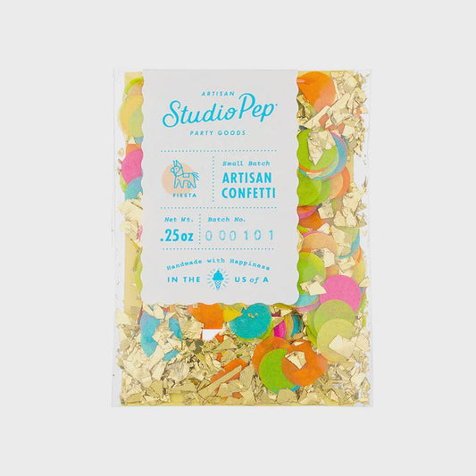 Fiesta Confetti Artisan Mix: Bright Party Tissue Paper with Gold Shreds