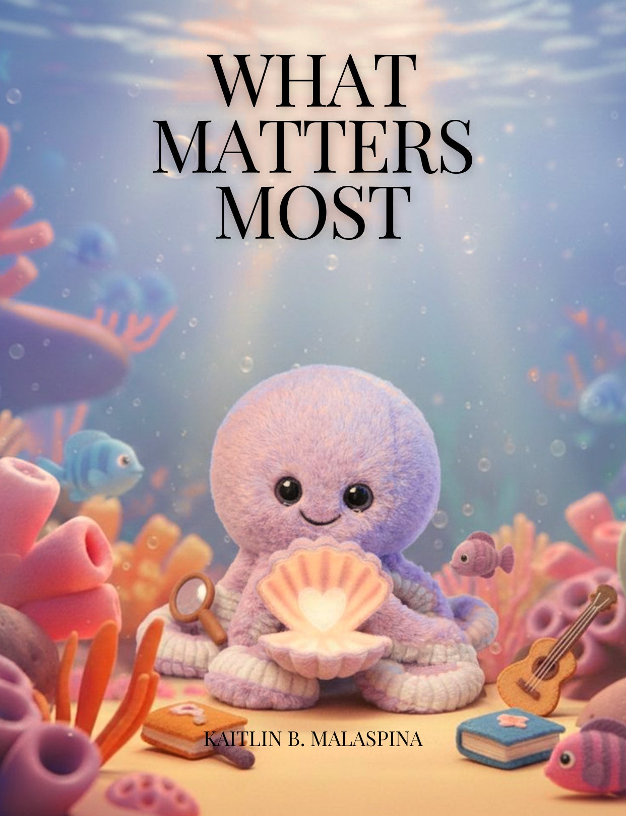 Octavia the octopus storybook cover, free printable picture book about knowing what comes first